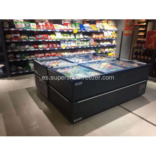 congelador de pantalla de pecho fabrica para supermercado